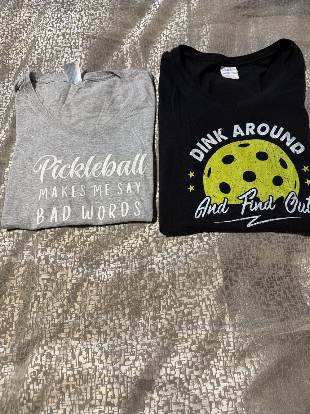 2 Womans Pickleball Graphic Tee shirts -